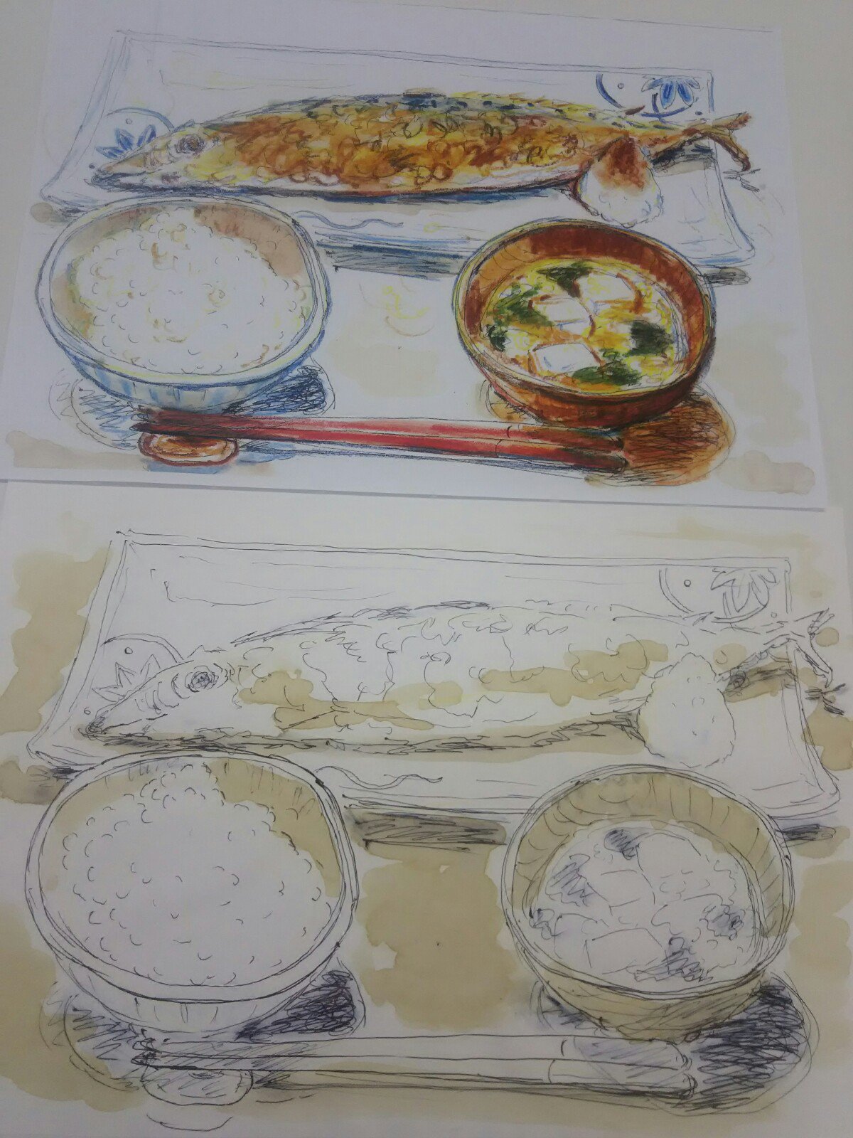 ギャラリーねこい 3月16日亀田イオンカルチャースクールで水彩色鉛筆塗り絵教室をします 在 Twitter 上 本日のイラスト 紹介 夜が涼しくなってきたので秋ぬりえ 高齢者向け施設からのリクエストで描いた秋刀魚の塩焼きは マニアックな様な イラスト