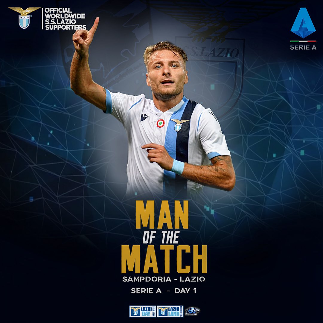 Lazio_Land's tweet photo. @ciroimmobile is the LazioLand 'Man of the Match' for #SampLazio.
#SerieA #SerieATIM #sslazio #lazio #forzalazio #laprimasquadradellacapitale #presenteforyou https://t.co/9s34ZL1jYU