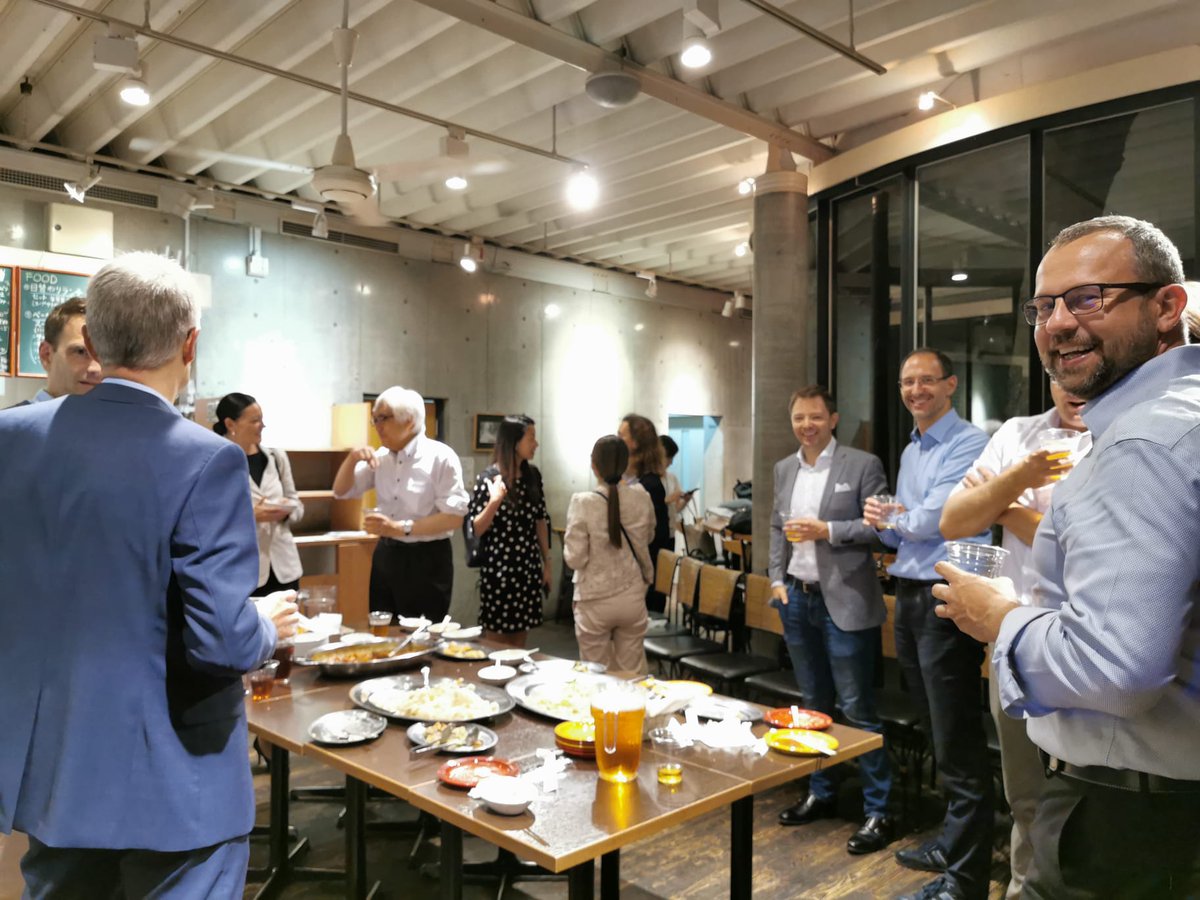 emblhsg's tweet photo. First day of the #EMBL Tokyo Module ends with an evening reception with the lecturers. https://t.co/F465tfeuZo
