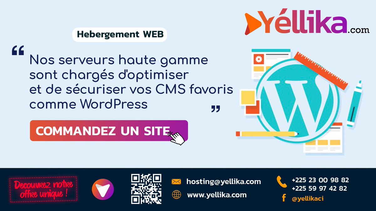 yellikaci's tweet photo. Avec Yellika, Obtenez un nom de domaine Gratuitement pour toute commande de la formule unique Yellika 🚨🚨🚨 
Commandez ici https://t.co/Tf4VytMbXm 👈 https://t.co/krscI95qRc