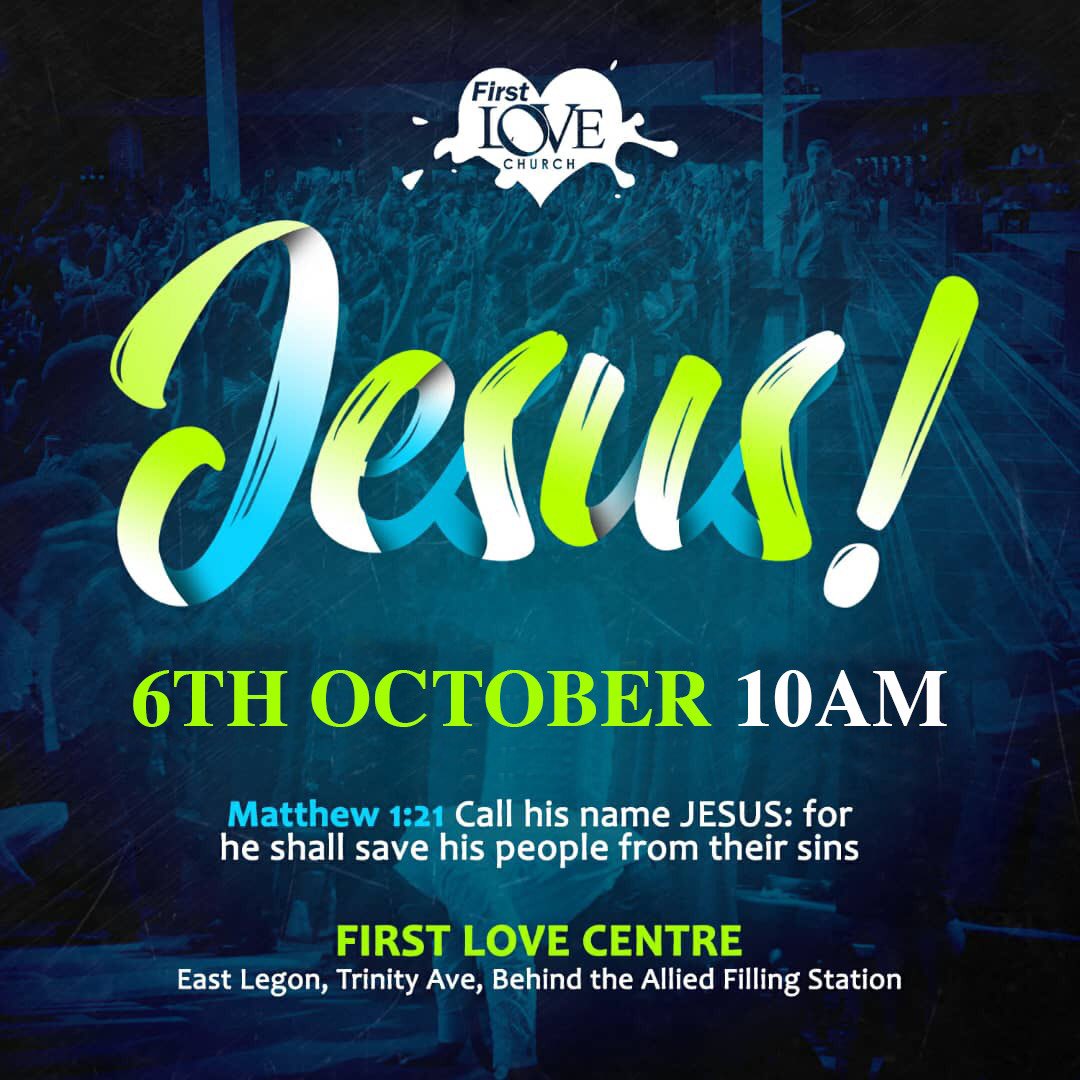 RoyalKuuKS's tweet photo. I CAN’T WAIT!!
IT’S ALL ABOUT JESUS!!
#Jesus!
#6th_Oct
#First_Love_center
#Come_And_See https://t.co/o48vEP8mX7
