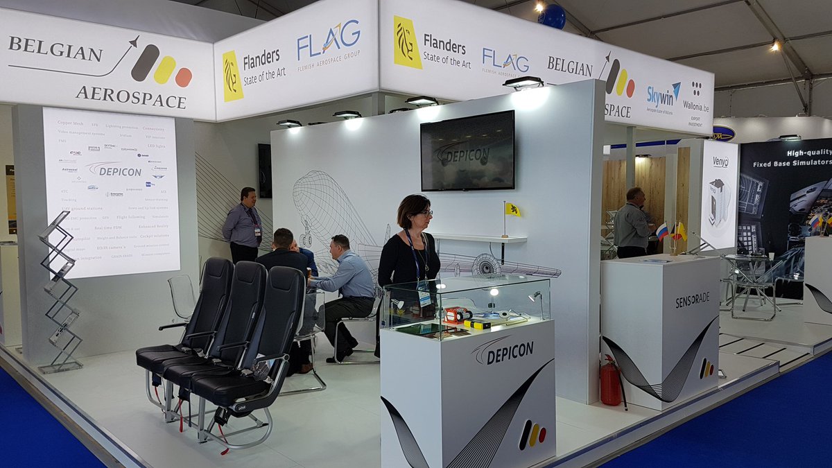 Proudly presenting our industry at #MAKS19. Come and visit the Belgian Aerospace booth at D2-2 and meet @FlandersTrade <a href="/AWEX_Belgium/">Wallonia Export & Investment Agency</a> <a href="/PoleSkywin/">Skywin Wallonie</a> <a href="/FlagAerospace/">FLAG - Flemish Aerospace Group</a> and 5 of our companies.