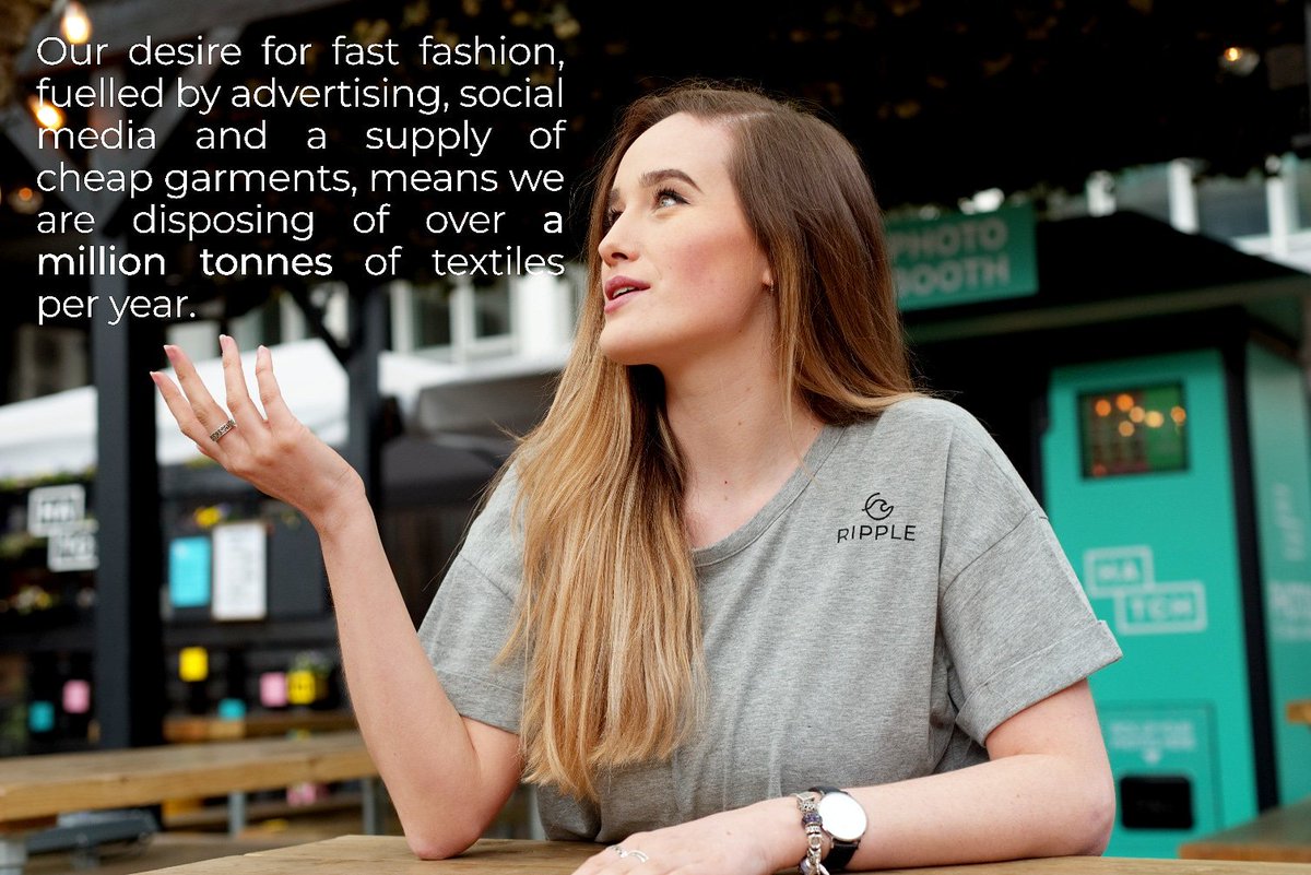 ripple_wear's tweet photo. The UK disposes over 1,000,000 tonnes of clothing per year. Let's reduce that number by recycling, wearing clothes for longer, and sharing. 🇬🇧🌍🌱💧☀️
#ripple #ripplewear #environment #livesimpler #clothing #sustainable #fashion #brand #nature #plant #organic #urban #british https://t.co/PFZmCCHSVd