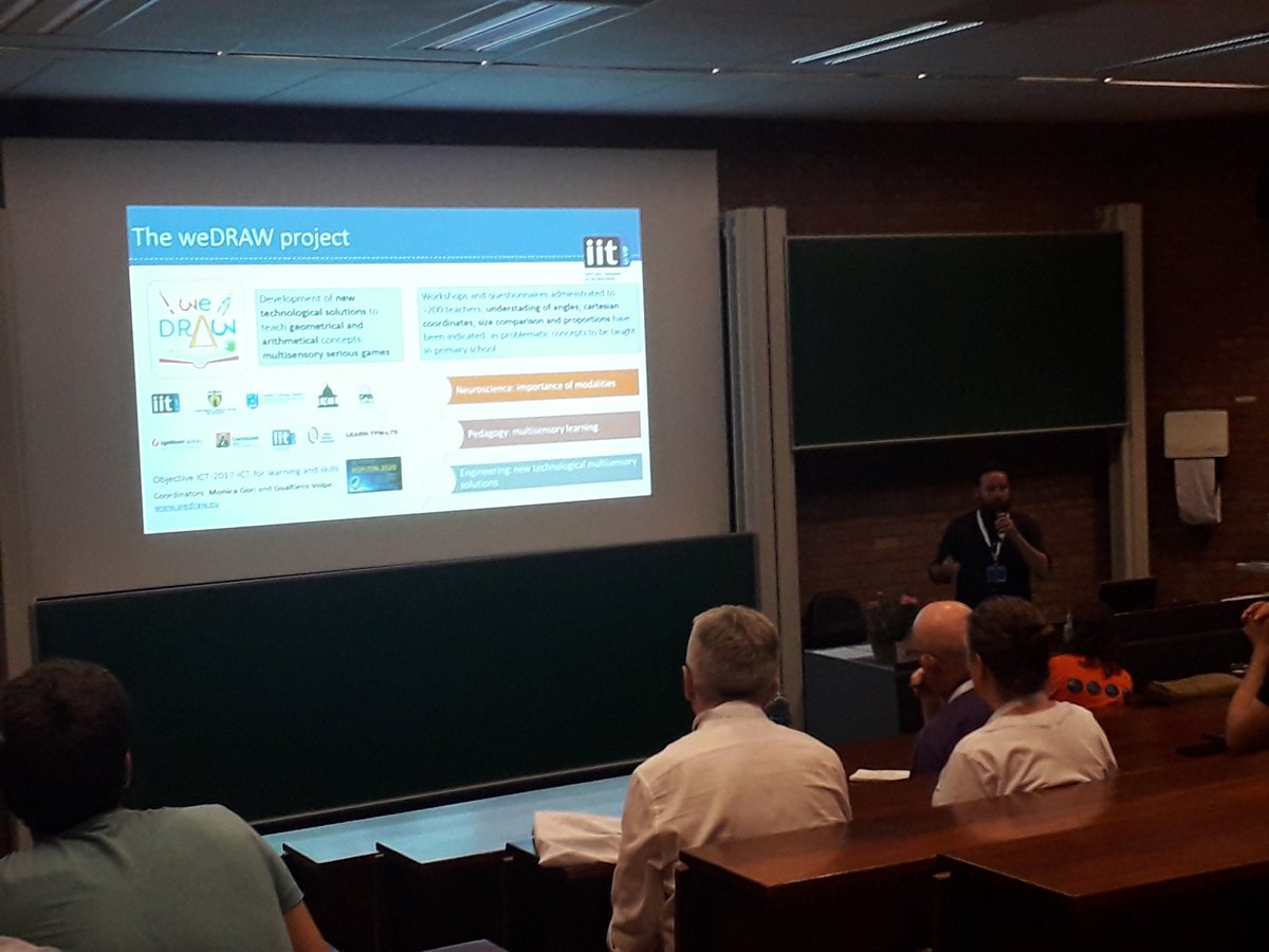 UVip_iit's tweet photo. Yesterday was the first day of presentations at #ECVP19 for @UVip_iit lab with Maria Bianca Amadeo's poster presentation on #space and #time perception in #deaf individuals and Luigi Cuturi's talk on the @WeDrawproject. 
Congratulations! https://t.co/89FTiiRyzg