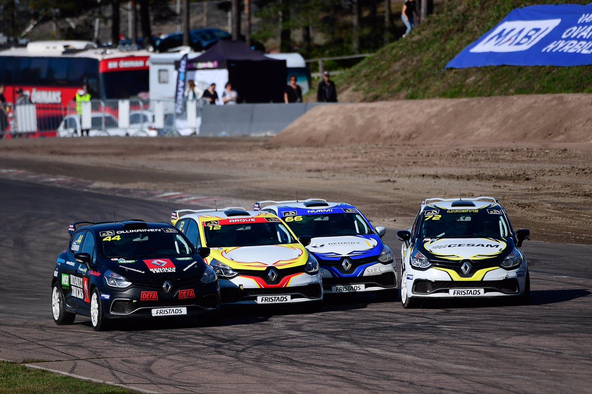 RX_Academy's tweet photo. Hallman claims home #RXAcademy victory to guarantee final round title-fight

Read the official report from R5 at #KouvolaRallycrossFestival 🇫🇮 here ⬇️

https://t.co/qKcaobsP1G

#RouteToWorldRX #PoweredBySET #ClioRSRX #RallyXNordic #rallycross https://t.co/dMaMcxaD5U