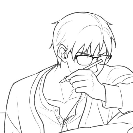 "Drawing glasses is a bother"

but yeah, it leave you a choice not drawing their eyes too 🤣🤣🤣 