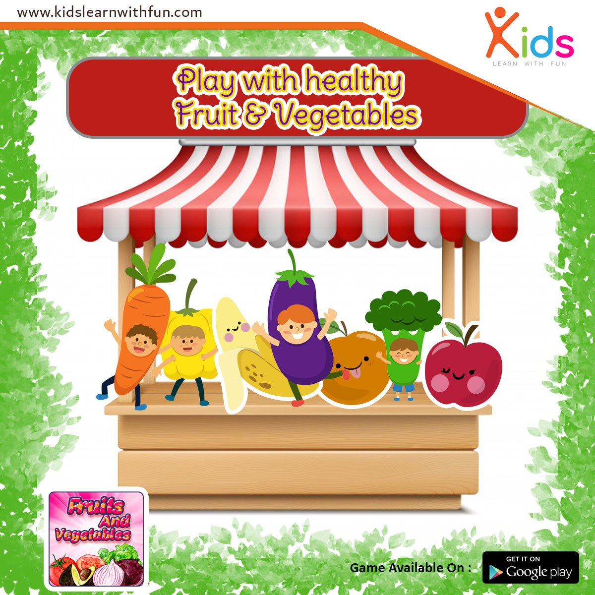 Play with Healthy #fruits & #vegetables : play.google.com/store/apps/det…
#toddlers #moterskill #mindpowerimprovement #cocentration #kidslearnwithfun #fbgame #instantgame #fbinstantgame #gamedev #freegame #gamer #games #fruitgame #indiegame #findthefruit #fruitlove #fruitgame