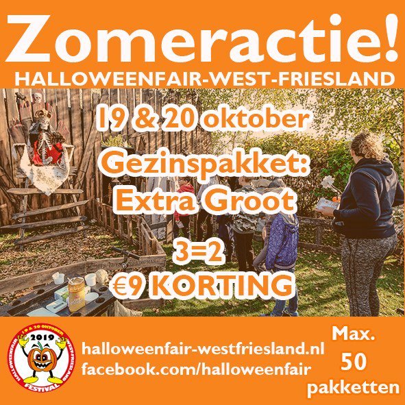 Zomeractie! Gezinspakket Groot 3=2 halloweenfair-westfriesland.nl/zomeractie-gez…
