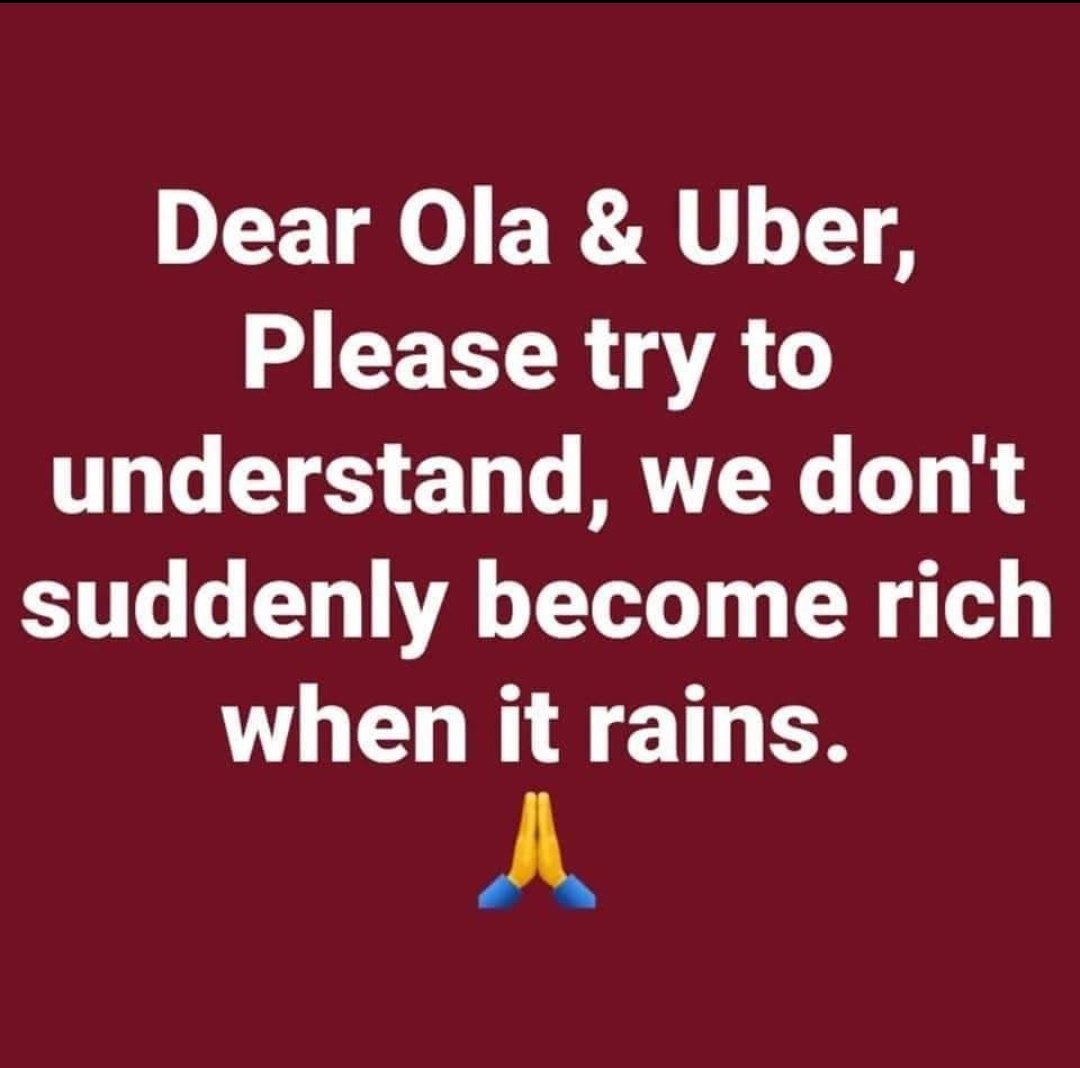 hulkabhi's tweet photo. @Olacabs @Uber @Uber_Support 
Kindly take a note and please do something for general public wallet .
I get it u r here 4 money but humanity is not something to be sidelined 😔. https://t.co/Ttopc6kDfP