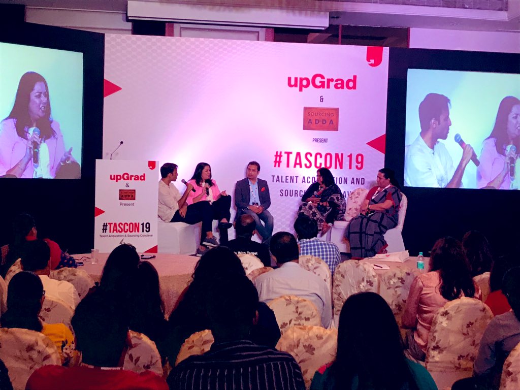 jashanjoshi's tweet image. Panel discussion on #candidateExperience at #TASCON19 #upgrad