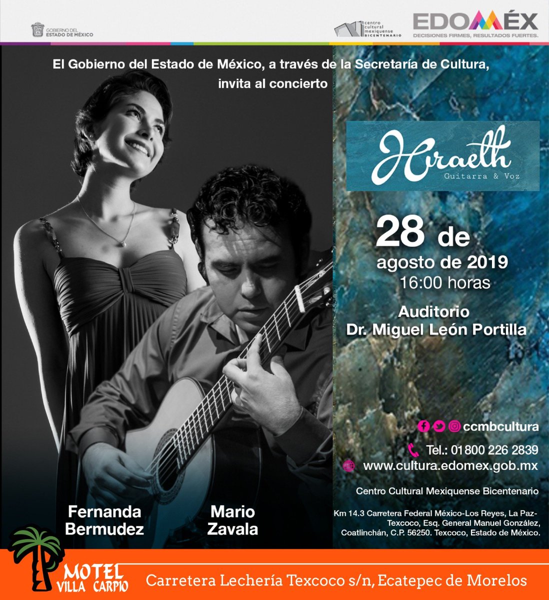 MVillacarpio's tweet photo. Mañana, 28 de agosto, no te puedes perder un evento para atraer al público hacia la apreciación de la música clásica, a través de conciertos didácticos.
16:00 - 17:00 hrs.
Entrada libre
Fuente: https://t.co/ZYxclTjHjm

#VillaCarpio #Texcoco #TexcocoEventos #music #VivaMexico https://t.co/x7aQ1WC1eE