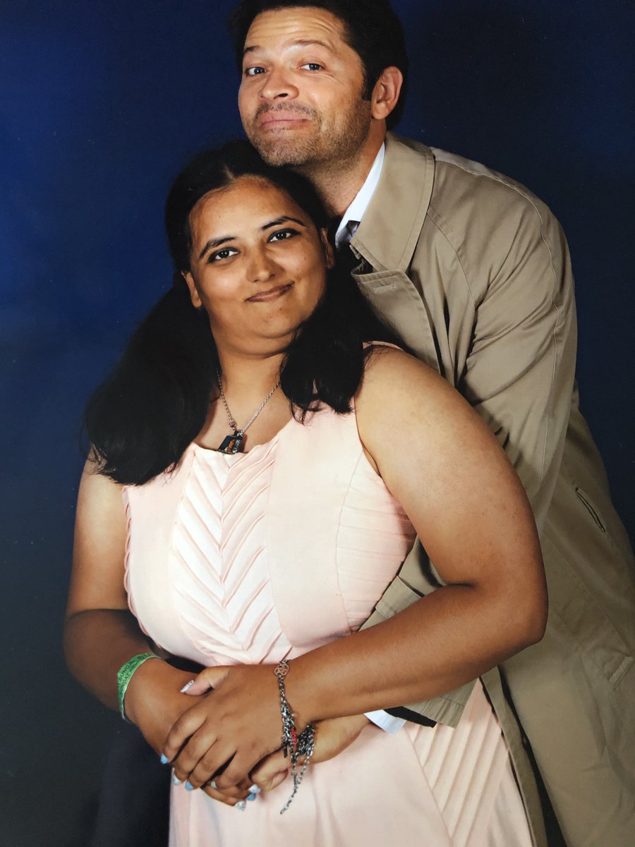 My pictures with Castiel   @mishacollins  we look great