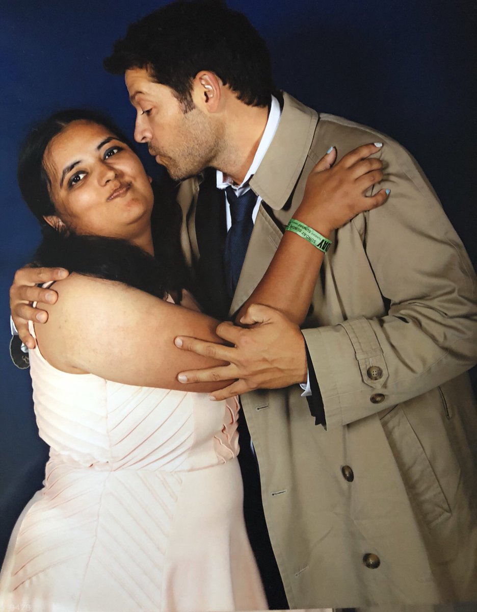 My pictures with Castiel   @mishacollins  we look great