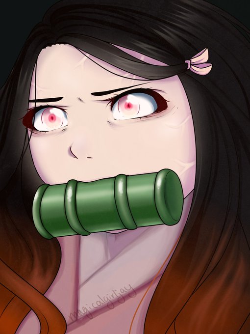 jay 🔫🐈さんがTwitterに投稿した竈門禰豆子(鬼滅の刃)のイラスト。