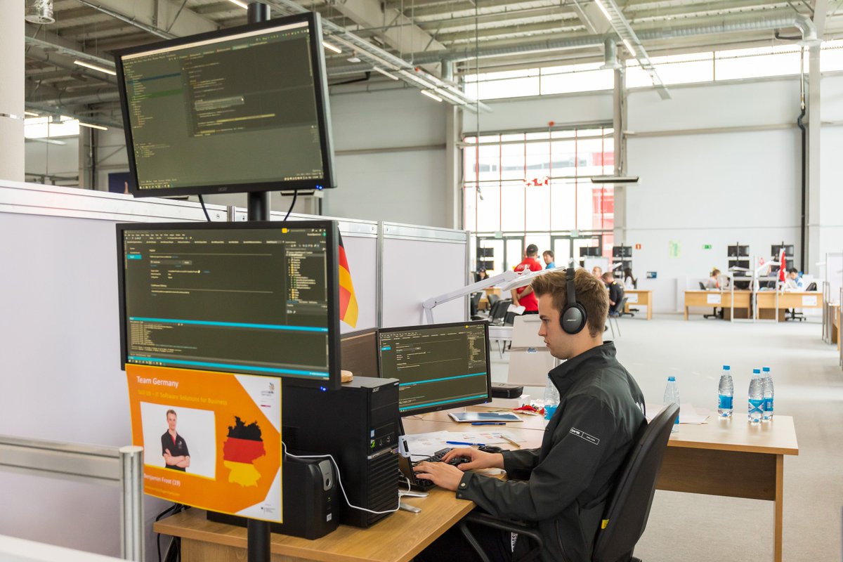 GermanITSkills's tweet photo. Benjamin Frost is 🥇World Champion in the Speed Programming competition of #Skill09🎉
We're looking forward to the Closing Ceremony this evening and the overall results!
#WorldSkillsKazan2019 #TeamGermany #WorldSkills
Photos: @WorldSkillsGER / Anja Jungnickel, Frank Erpinar https://t.co/IVziMR86cP