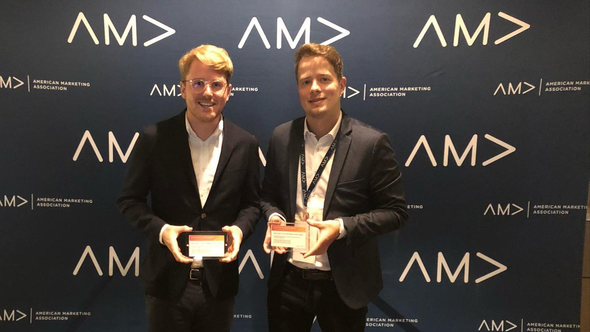 Congratulations to our #PhDstudents Mario Vaupel and Bardo Droege for #winning this year’s #bestpaperawards at the #AMAConferene (#innovation, #planning & #execution). #marketing #innovationbarriers #sharerepurchases #IPO #marketorientation #temporalchange #RWTHAachenUniversity