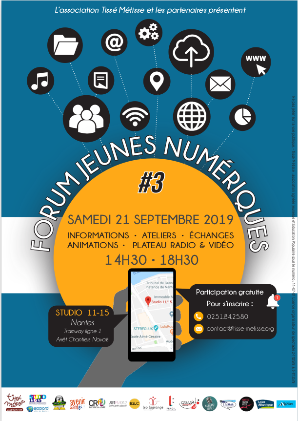 Alis44_Nantes's tweet photo. #Nantes #InclusionNumérique Le 21/09/2019, #Alis44 animera un atelier de sensibilisation autour du #réemploi informatique dans le cadre du Forum Jeunes Numériques, coordonné par Tissé Métisse https://t.co/dezTzRQLUg