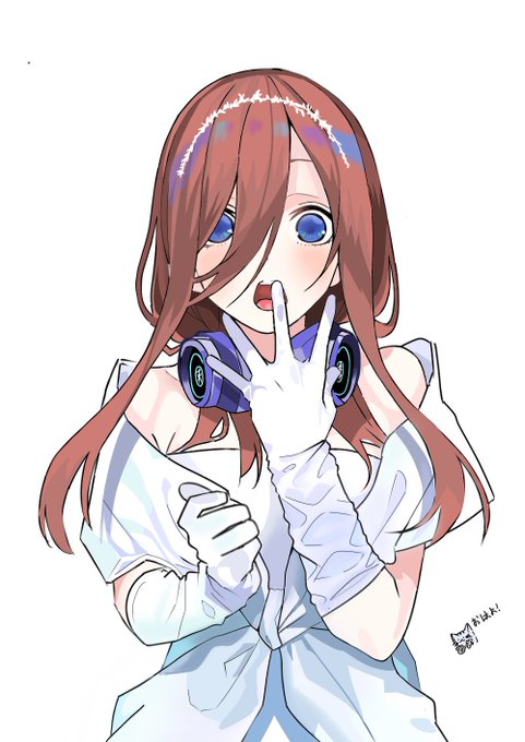shoko🌙さんがTwitterに投稿した中野三玖(五等分の花嫁)のイラスト。