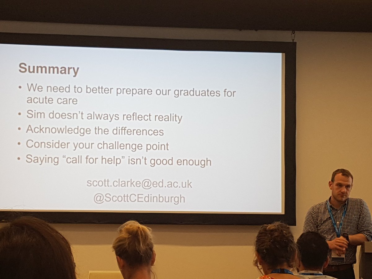 Kirsty Mozolowski (@kmozolowski) on Twitter photo Simulation is an amazing tool but we need to consider it's limitations and try to acknowledge the uncertainties our most junior doctors face. <a href="/ScottCEdinburgh/">Scott Clarke</a> <a href="/EdinUniMedicine/">Edinburgh Medical School</a> #amee2019 Simulation is an amazing tool but we need to consider it's limitations and try to acknowledge the uncertainties our most junior doctors face. <a href="/ScottCEdinburgh/">Scott Clarke</a> <a href="/EdinUniMedicine/">Edinburgh Medical School</a> #amee2019