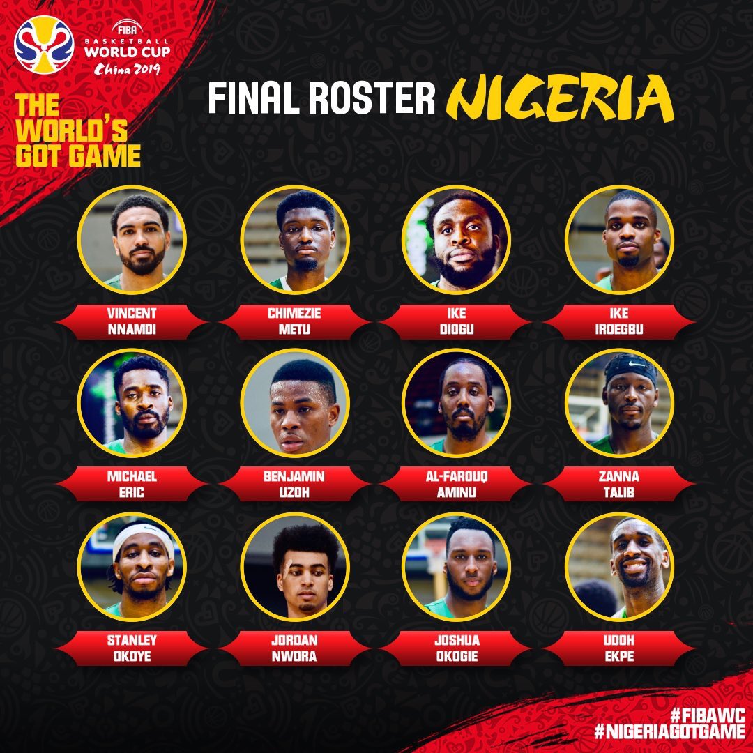 team nigeria basketball roster 2019