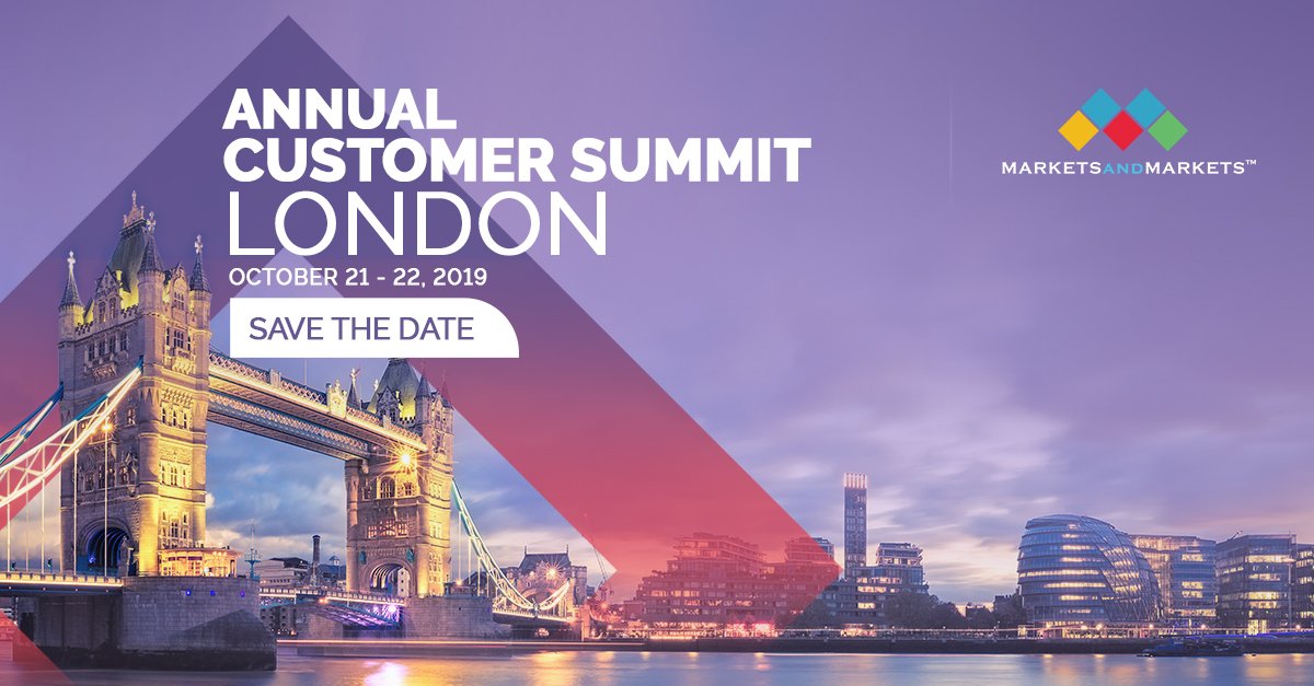 marketsmarkets's tweet photo. Join MarketsandMarkets™ in London for our Fourth Annual Customer Summit on Monday and Tuesday, October 21st - 22nd. Register here: https://t.co/kqe60234BC

#MnMCS2019 #London #RevenueImpact #RegisterNow #Summit https://t.co/gnkGD0jXo1
