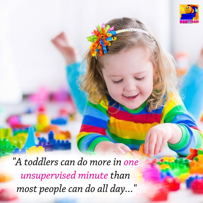 bobthetrain3's tweet photo. A #toddlers can do #more in one #unsupervised minute than most #people can do all #day... 
#ThoughtForTheDay !!! https://t.co/KJPfLjQGUA