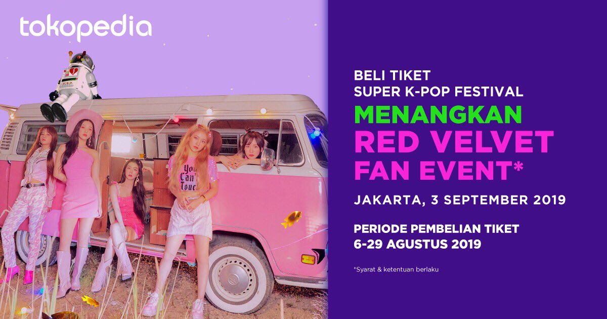 Buat kamu yang beli tiket SKF periode 6-29 Agustus 2019, kamu bisa dapat kesempatan ikutan Fan Event Red Velvet tanggal 3 September! 

Masih belum beli tiketnya? Beli sekarang di tokopedia.link/skfrv

#SKF #SKFIndonesia #SuperKpopIndonesia #Reveluvs #RedVelvet