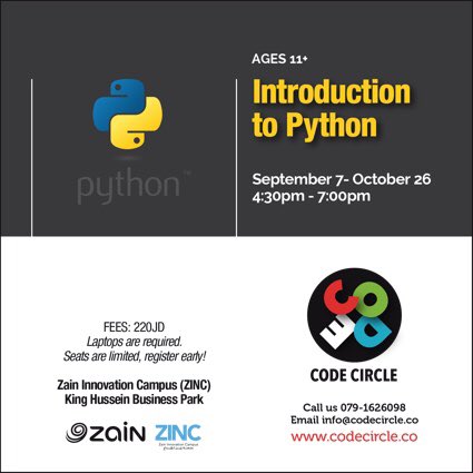 codecirclejo's tweet image. Join our Saturday Coding Club. Call us at 079 162 6098 to register .
