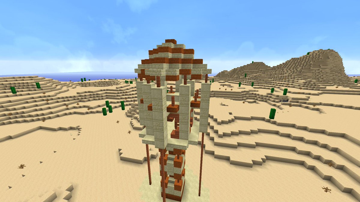 HMinecraftbuild's tweet image. Une tour de garde dans le désert !                                                             Nouveau build de la Team Horizon !