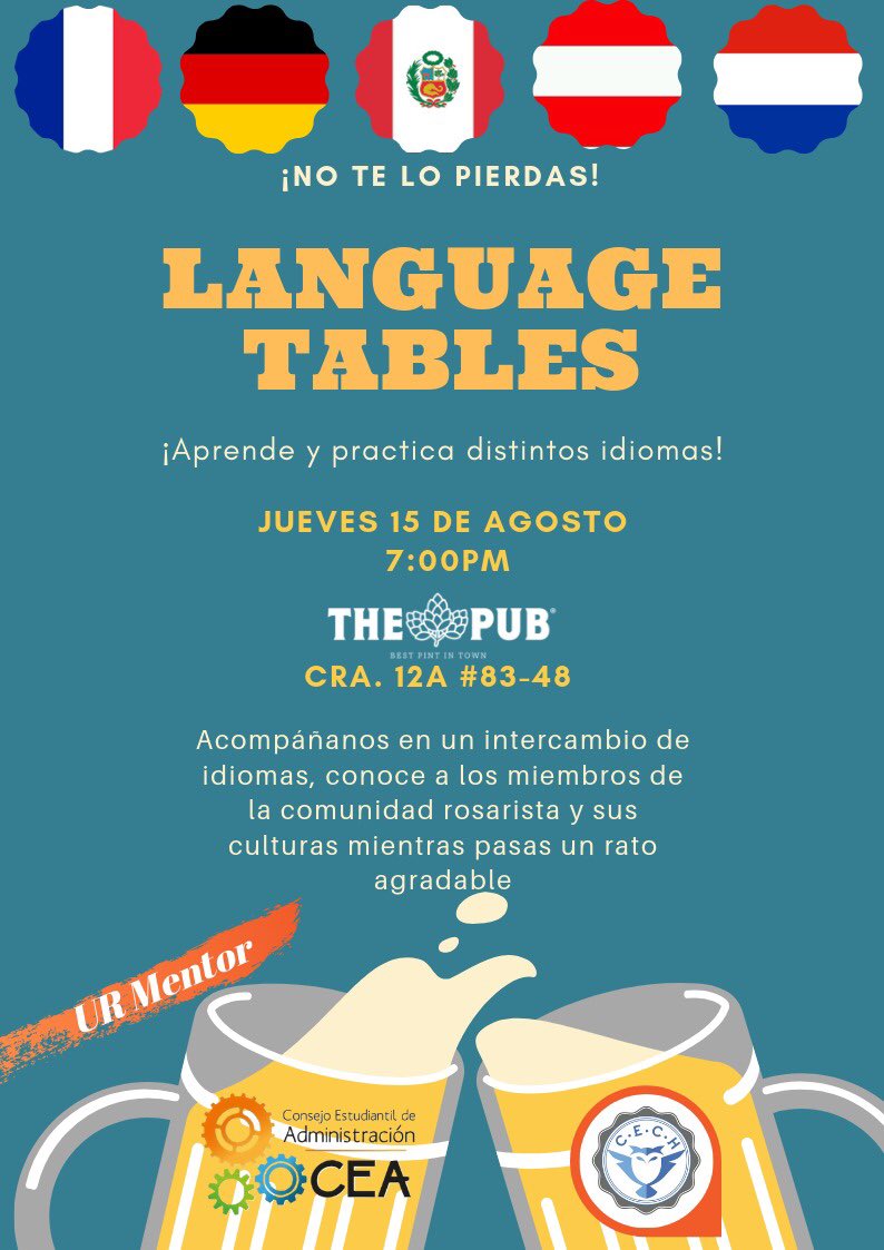 Anímense a acompañarnos en nuestro intercambio de idiomas 🌏