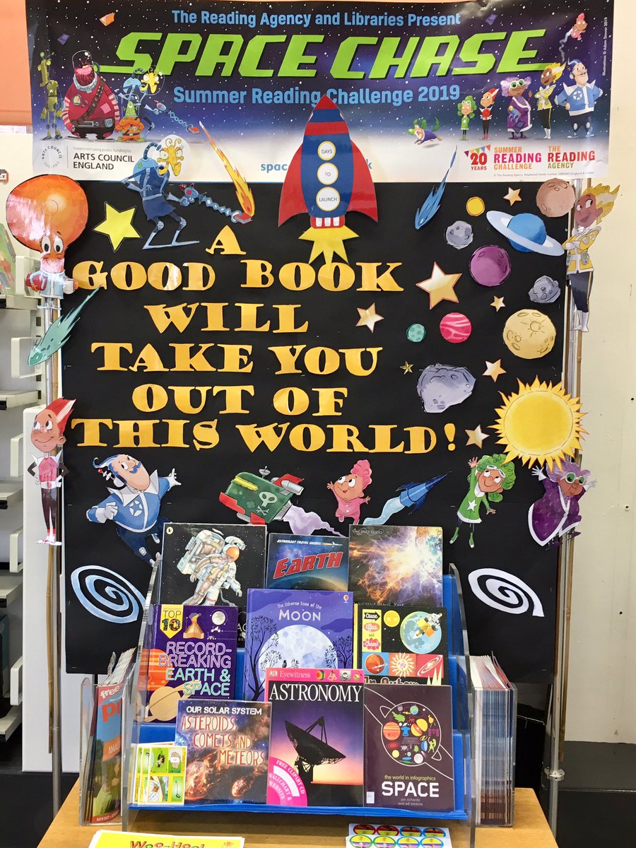 The lovely #Chiswick Library team @hounslowculture have made a spaceship for children to sit in! We’re halfway through the #SummerReadingChallenge: then it’s #ChiswickBookFest with @CressidaCowell @rddikstrabooks and more! chiswickbookfestival.net/speakers-2019/… @readingagency @EalingReading