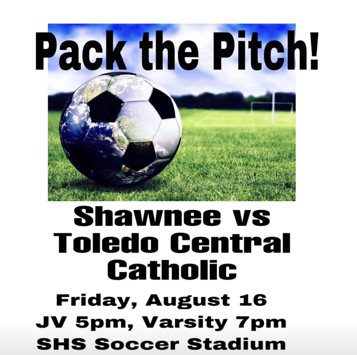 mrsskilliter's tweet photo. Come support the boy’s soccer team kickoff their season tomorrow in a WHITE OUT! Free giveaway for first 50 students! @SHSSpiritClub https://t.co/bkrBp87UMJ