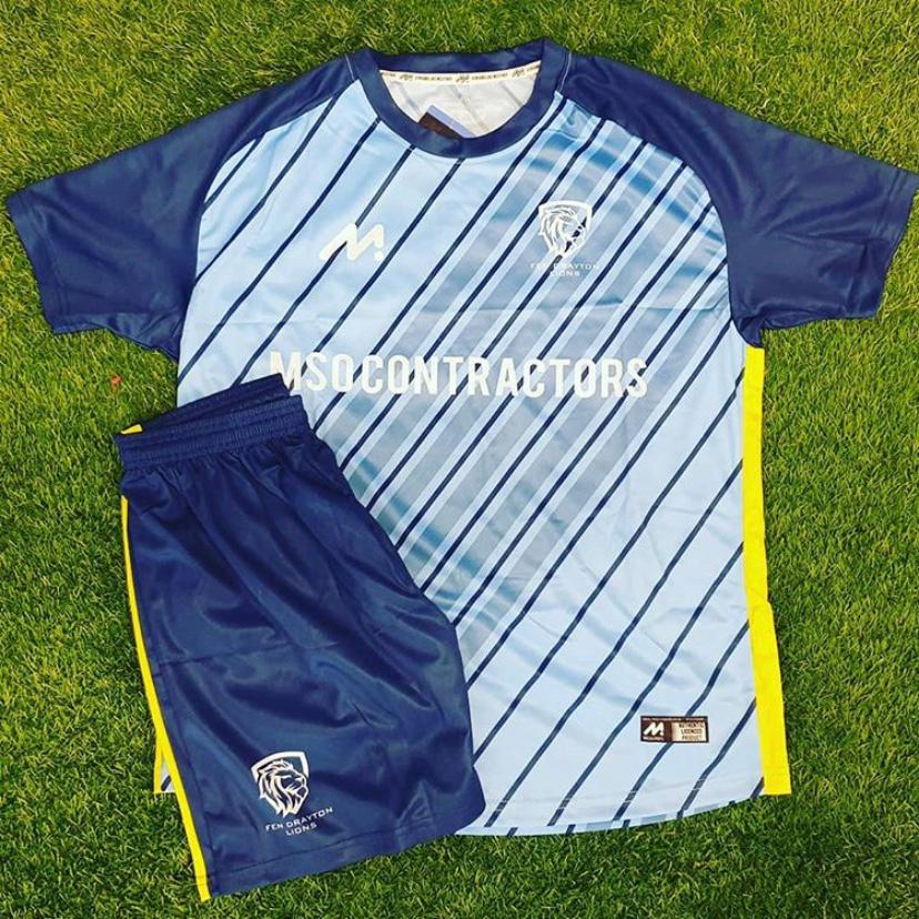 DraytonFc's tweet photo. Second new Kit Sponsored very kindly by MSO Contractors. 

Again thanks to @maccasports for the 2nd beaut 😍🦁🦁 https://t.co/tLETn3uqRn