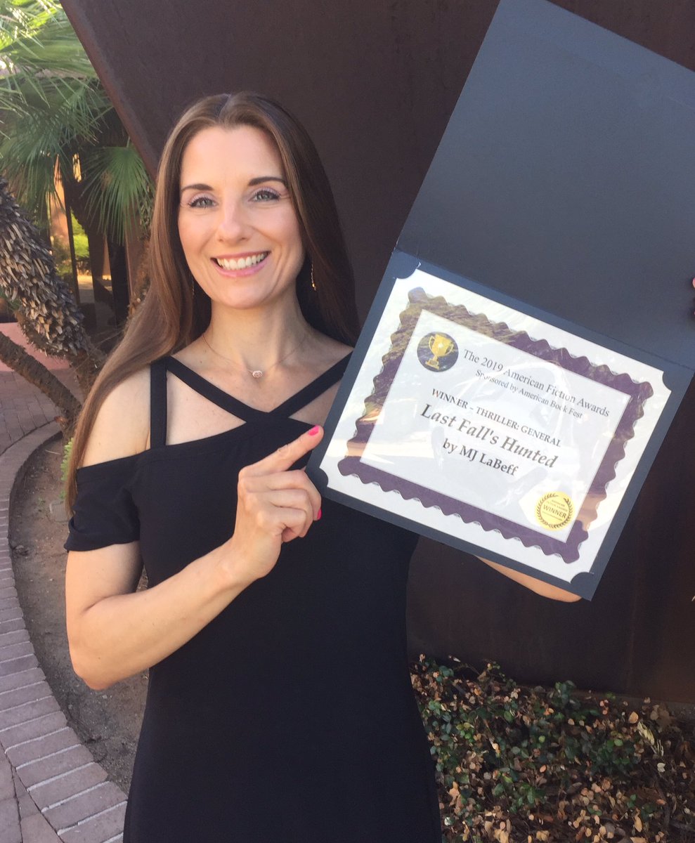 MJLaBeff's tweet photo. It’s with gratitude 💓 I’m honored &amp; humbled to share Last Fall’s Hunted book 2 of the Last Cold Case series is the 2019 American Fiction Awards winner in the #thriller general category sponsored by American Book Fest. #awardwinning #thrillers #mustreads https://t.co/DvRbr6H1xs https://t.co/HSA9ljiNEL