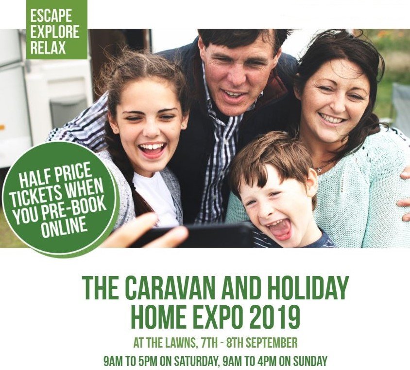 Who's coming to the Caravan &amp; Holiday Home Expo next month? HALF PRICE tickets if you register online lawnsandbeaulieushows.com. Come to see us &amp; view the very best that the caravan &amp; lodge industry has to offer. OR, why not come to our showground in Billericay. Call 0800 246 1206