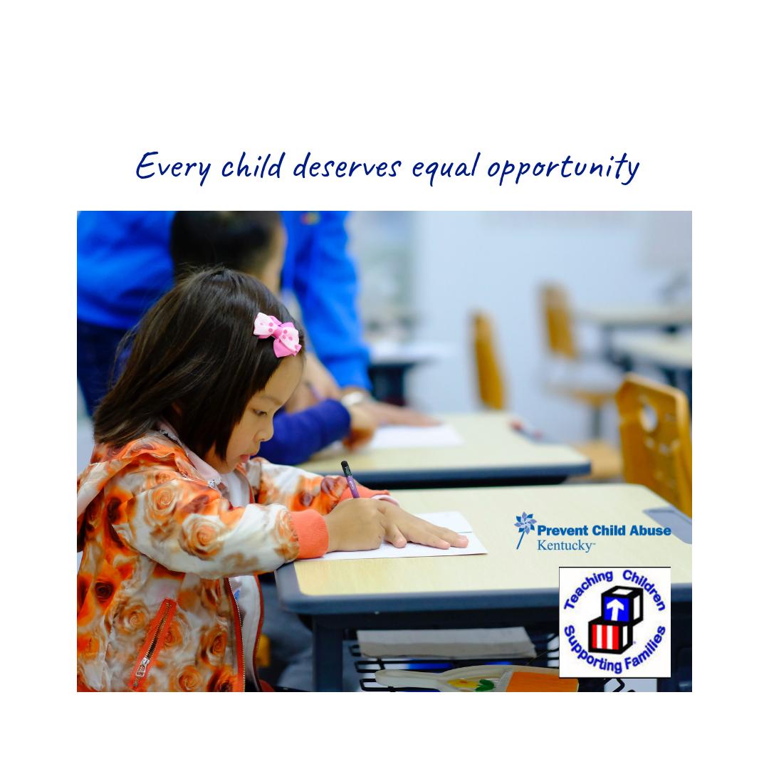 PCAKY's tweet photo. At PCAK, we believe every child deserves an equal opportunity to learn. If 4 people who did not participate in the last census take part in 2020, a three-year-old child will be given the equal opportunity to learn through the Head Start program #EveryoneCounts #CommitToPrevent https://t.co/dVasS7yj2f