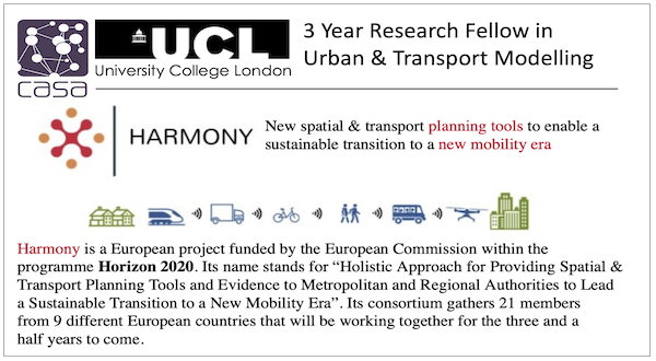 Michael Batty (@jmichaelbatty) on Twitter photo 3 year Research Fellowship from September in CASA on Land Use Transportation Interaction (LUTI) models. Need to be a good programmer, know something of urban transport models, join some of whom are working on QUANT, bit.ly/2CUrF1s details at bit.ly/2KLoXwr 3 year Research Fellowship from September in CASA on Land Use Transportation Interaction (LUTI) models. Need to be a good programmer, know something of urban transport models, join some of whom are working on QUANT, bit.ly/2CUrF1s details at bit.ly/2KLoXwr