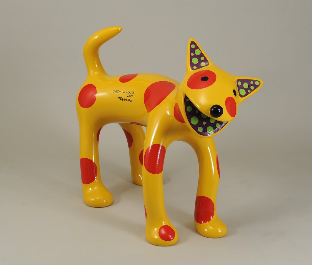 ngadc's tweet photo. At 12, hear a talk on "Butterflies, Fish, &amp; Puppies: Animals &amp; the Four Seasons" in our #JapaneseAnimals exhibition: https://t.co/wNNFTLCIsO [Kusama Yayoi, "Megu-chan," Heisei period, 2014, fiberglass-reinforced plastic and paint, © YAYOI KUSAMA, Courtesy of Ota Fine Arts] https://t.co/692zPF7EeY