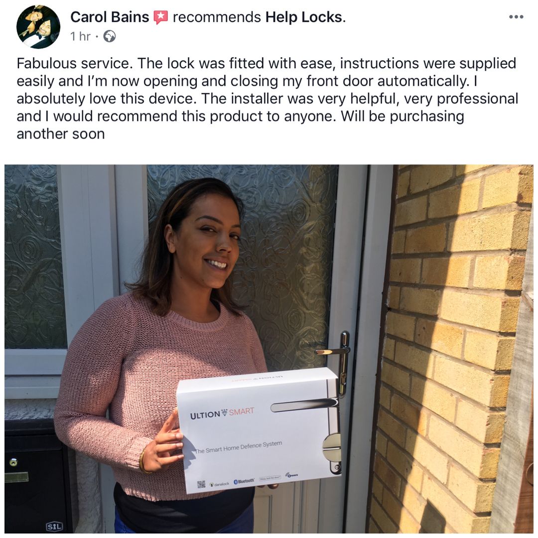 HelpLocks's tweet image. A very happy @HelpLocks customer!

Are you interested in going smart?

Call: 0800 002 5258

Learn more: buff.ly/2H8ujRp

#UltionSmart #UltionSmartLock