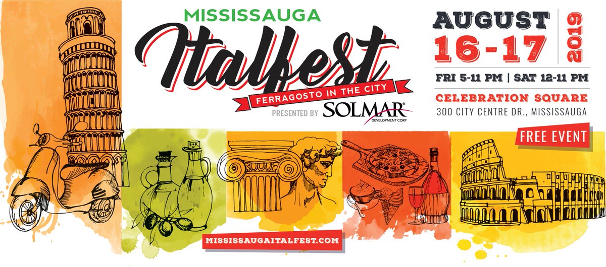 A celebration of Italian culture with food, drink, and music <a href="/MissITALFEST/">MississaugaITALFEST</a> this weekend. This FEO Top 100 Event provides fabulous local entertainment, delicious food, unique activities, contests, cultural exhibits and more. mississaugaitalfest.com
