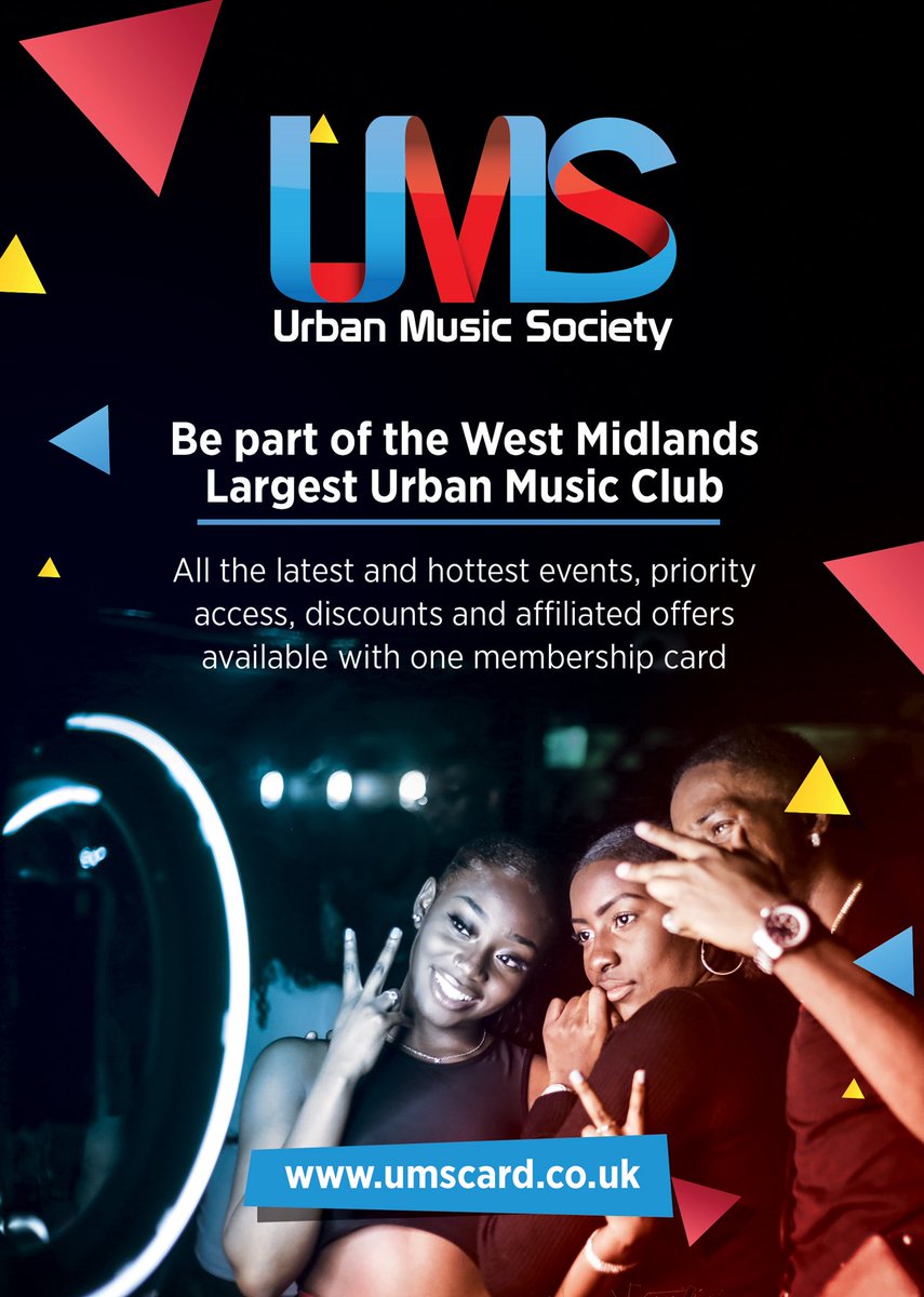 FTPEvents's tweet photo. Going to university in the West Midlands?
Then youโll need a UMS card ๐ฅณ
๐ธ free entry into nights in Birmingham, Coventry, Wolverhampton
๐นpriority tickets to superbrand events
๐ธDiscounts on affiliated sponsors
https://t.co/7LMuJ6dX9A
#FreshM0121V #UMSCARD https://t.co/CtRANZJysQ