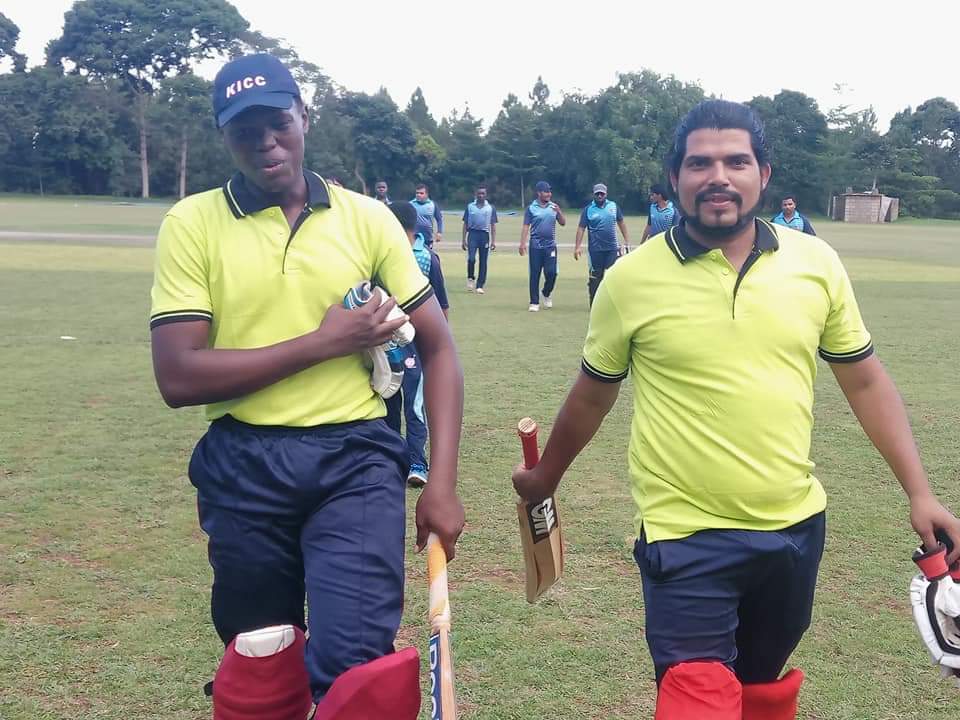 kiccuganda's tweet photo. #TBThursday

Opening Batsman Arthur Ziraba and Suleman Sharif Happily Coming off after a clinical win. https://t.co/4QGbqFMP37