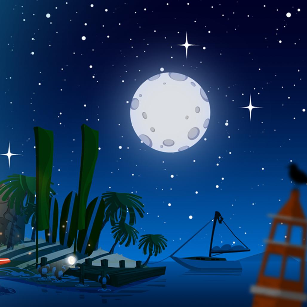 Gbanga's tweet photo. Daily Inspiration: What a nice place to see this full moon and the shiny stars. #Gbanga #dailyinspiration #rediscoverreality #illustration #fullmoon #gameart #indiegames #swissgames #gamedesign #gamedev #gaming #art #discovery #gameartist #gameconcept #moonlight #starrysky https://t.co/ozmuCz7B7B