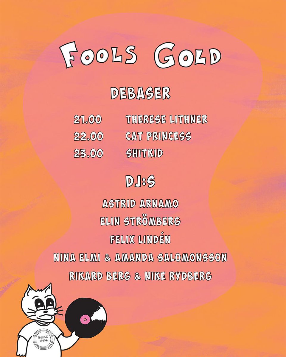 Schedules for Fools Gold 2019! See you sooooon! Tantolunden: bit.ly/foolsgoldsthlm… Debaser: bit.ly/fg19efterfest Playlist: bit.ly/fg19spotify