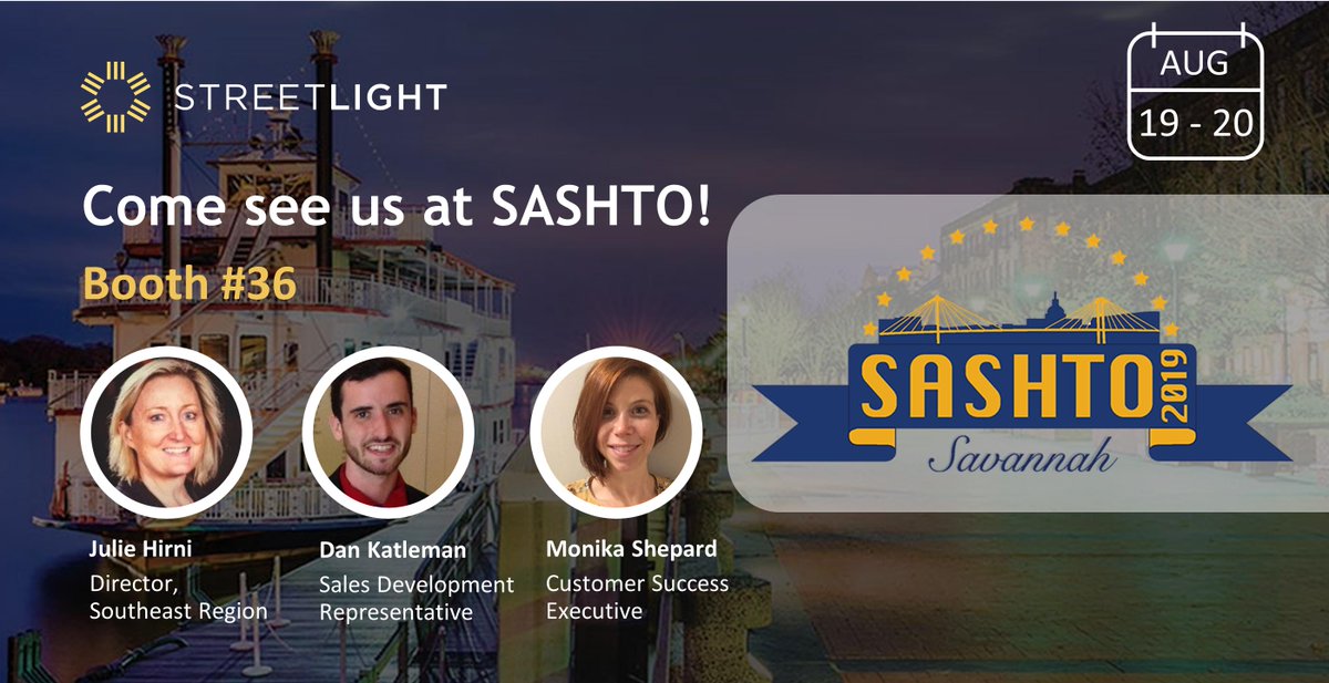 StreetLightData's tweet photo. Our team is looking forward to #SASHTO next week - swing by booth 36 to say hello and see what's new with StreetLight! Want to schedule a demo while we're there? Let us know: https://t.co/xMz8xKzEJa
#MobilityBigData https://t.co/B1V5KxPDgF