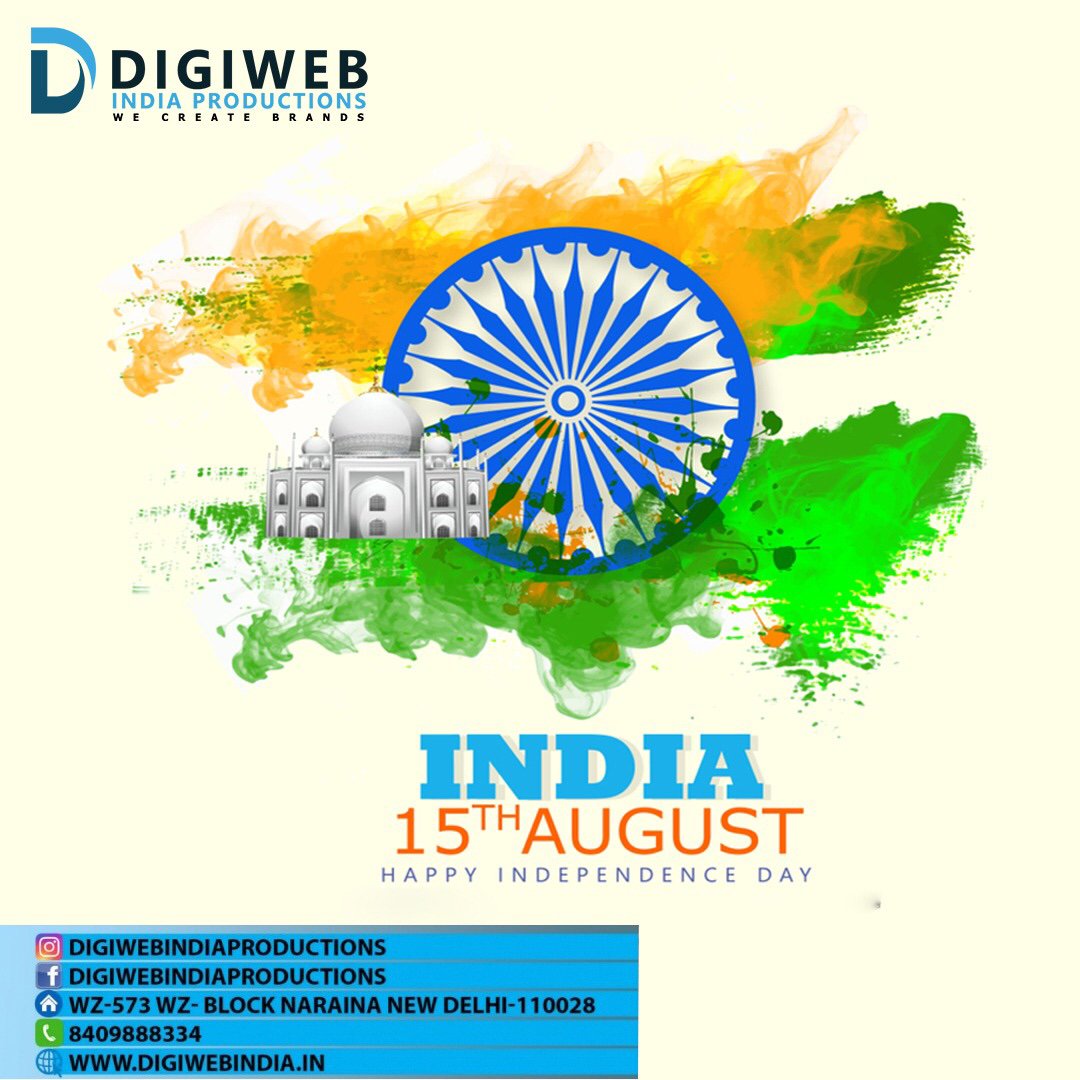 DigiwebIndia's tweet image. We should salute the sacrifices made by our freedom fighters and soldiers who made the dream of independent India a reaity. #Happy #Independence Day from #DigiWeb #India #Productions!!