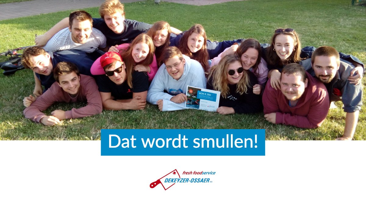 dekeyzer_ossaer's tweet photo. Bloed, zweet en een paar traantjes heeft het hen gekost maar na de inspanning, de ontspanning. Chiro Okido Herzele nam met veel plezier hun vleeswaardebon van 250 euro in ontvangst. Laat het jullie smaken!  
#jeugdbewegingaandetop #nopainnogain #passionforfood https://t.co/ZMLIfaxeMB
