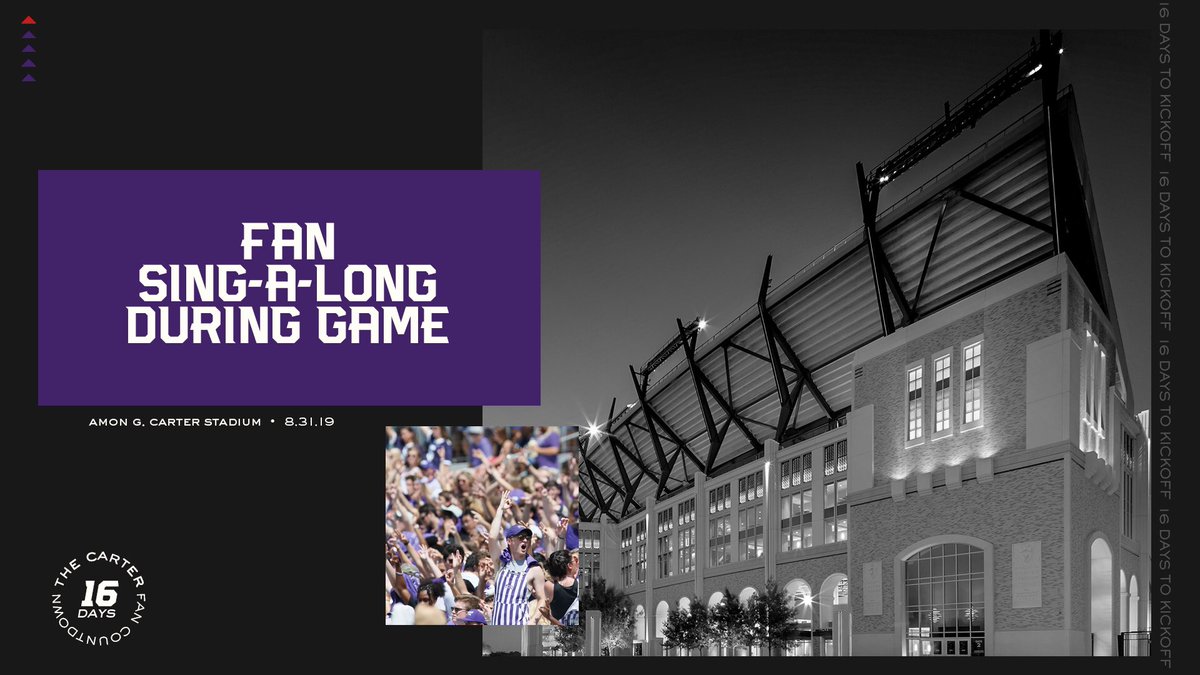 JDonati_SC's tweet image. The countdown to @TCUFootball continues‼️ This year fans will have the opportunity to vote on their mobile device (in the first half) for a stadium-wide sing-a-long song in the second half. 🎶🐸🎶🐸 What are some songs you’d recommend⁉️ #GoFrogs #CountdownToKickoff