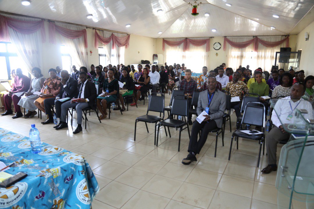 CBCHSORG's tweet photo. The event took place at the DHS  Hall, Baptist Center Nkwen, Bamenda. He used the occasion to wish them well throughout the six-months period of training that will end in January 2020. https://t.co/PmkxTfXeC5