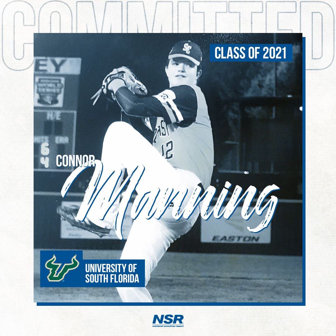 nsrnow's tweet photo. 🚨 #CommitmentAlert 🚨
Congrats to #NSRbaseball prospect @connormanning_8
🎓: 2021
🌎: Coral Springs, Florida
🏫: Elite Squad Baseball Academy
✅: to University of South Florida !👍
👤: @JRudd_Scout
🖥: https://t.co/1orUP26miO
#NSRcommit
#ConnorManning https://t.co/WK7PMYuQzQ